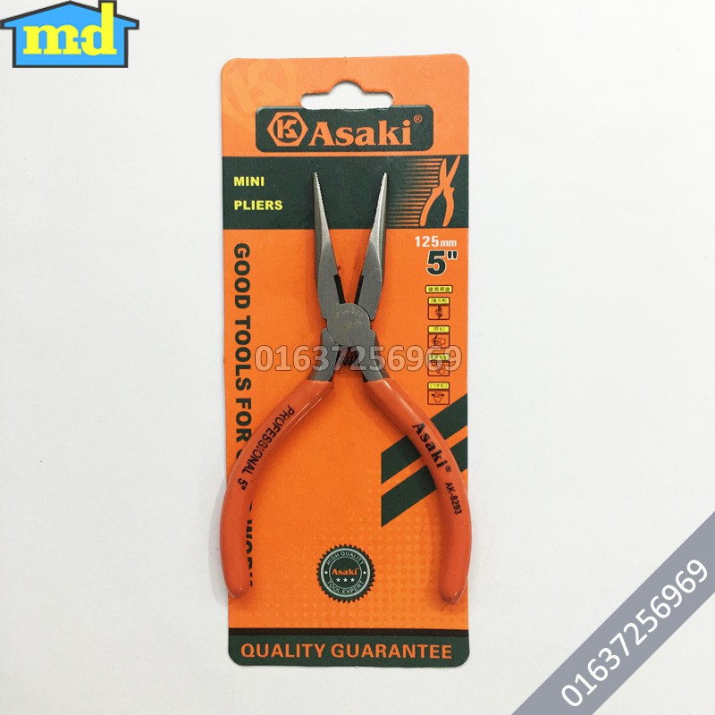 Kìm nhọn Asaki AK-8293 5''/125mm