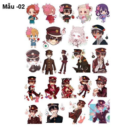 Sticker/ Hình dán anime manga Jinbaku Shounen Hanako-Kun - Ác Quỷ Trong Nhà Vệ Sinh