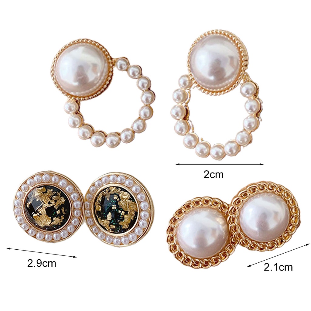 Đôi Bông Tai Ngọc Trai Kiểu Dáng Thời Trang Cho Nữ