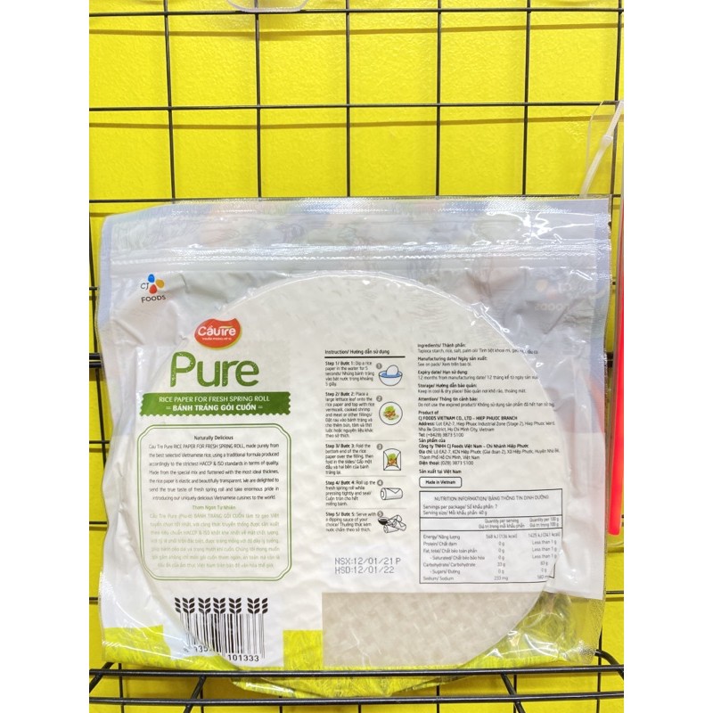 Bánh tráng gỏi cuốn 22cm Cầu Tre gói 280g