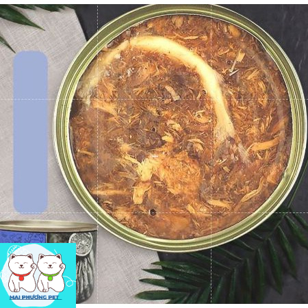 Pate Lon lớn 170gr tiết kiệm - Orgo Pate cho mèo - Thịt cá ngừ Thức ăn ướt dạng mảnh đóng hộp cho mèo