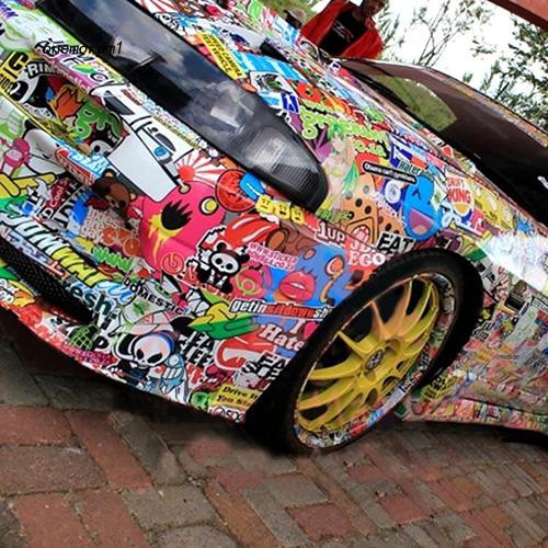 Decal graffiti hoạt hình dán trang trí xe hơi / xe máy