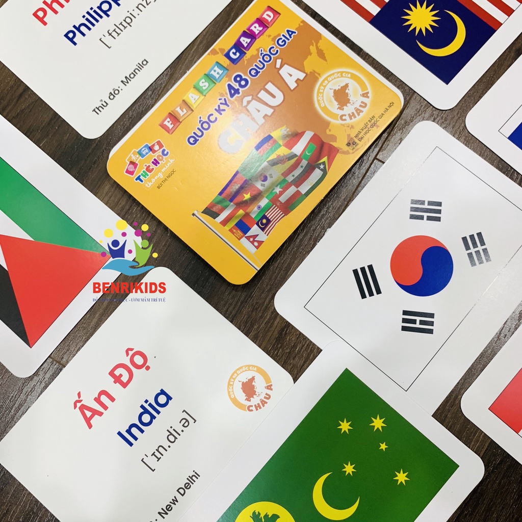 Đồ Chơi Cho Bé, Bộ Thẻ Học Về Chủ Đề Cờ Các Nước Trên Thế Giới, Thẻ Flash Card Quốc Kỳ Các Quốc Gia
