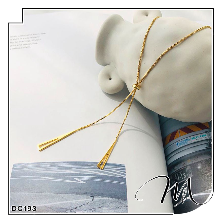 Dây chuyền nữ Titan dây rút thanh rỗng xinh xắn - Măng’s House DC198