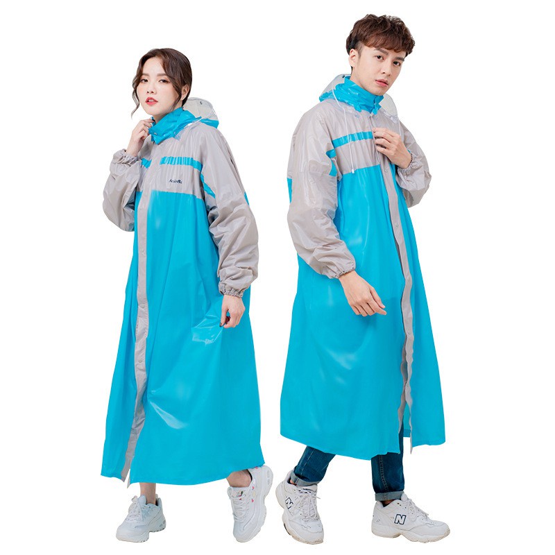 Áo mưa măng tô nam nữ nhẹ chống thấm tốt áo rộng có thể đeo balo mũ tháo rời tùy ý - Hàng nhập khẩu