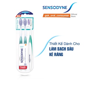 Mua 2 tặng 1 bàn chải cho răng ê buốt SENSODYNE DEEP CLEAN SOFT làm sạch