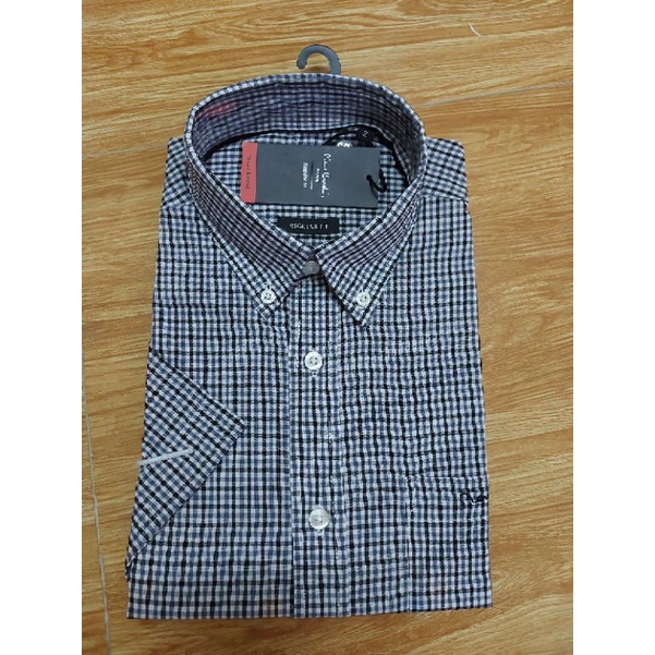 2 màu - Áo kẻ caro Pierre cardin -041