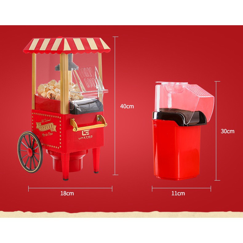 Libishop - Máy làm bắp rang bơ xe kéo Cổ Điển thế hệ mới - Popcorn machine