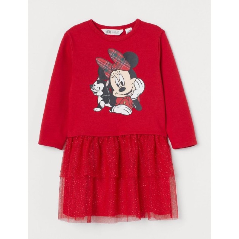 [SALE] Váy H&amp;M mickey cho bé gái ( hàng sẵn,chất cotton da cá đẹp )