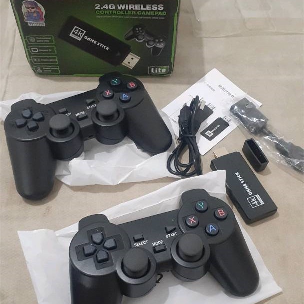 Máy Chơi Game Stick 4k 10.000 trò game mới tải thêm, máy chơi game cầm tay không dây 2.4G Cho PS1/GBA - BH 1 năm