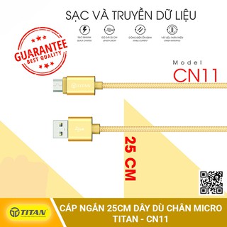 Cáp sạc Dây Dù Micro USB TITAN - CN11 dây dù siêu bền sạc nhanh