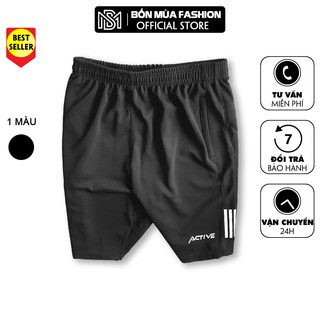 Quần short nam thể thao active 3 sọc chất thun co giãn, qs335