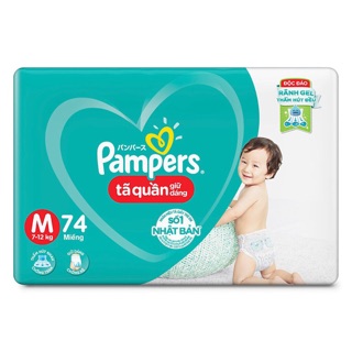 Tã quần pampers giữ dáng mới gói cực đại đủ size m74, l68, xl62, xxl56