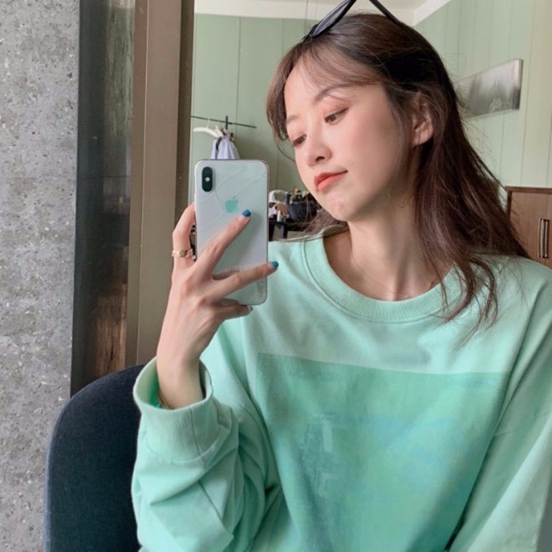 Áo Sweater Dáng Rộng In Họa Tiết Thời Trang Mùa Thu Mới Cho Nữ