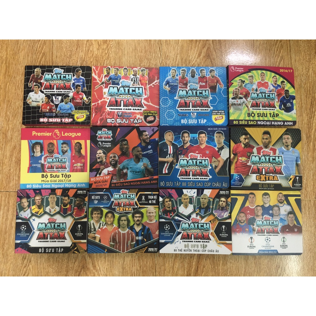 Album Đựng Thẻ Cầu Thủ Bóng Đá Match Attax Tự Chọn