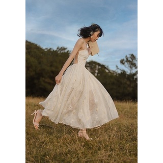 Camellia bloom midi dress