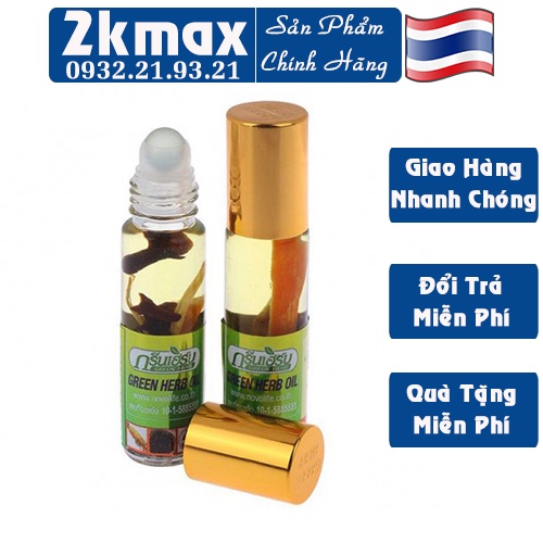 01 Dầu Nhân Sâm Ginseng Green Herb Oil 8ml Thái Lan