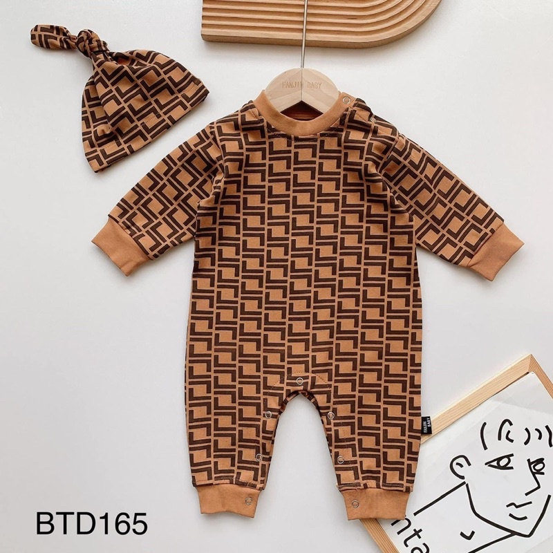 Bộ body cho bé sơ sinh, bộ liền quần hàng nỉ cotton cao cấp sang xịn cho bé từ 6-16 kg