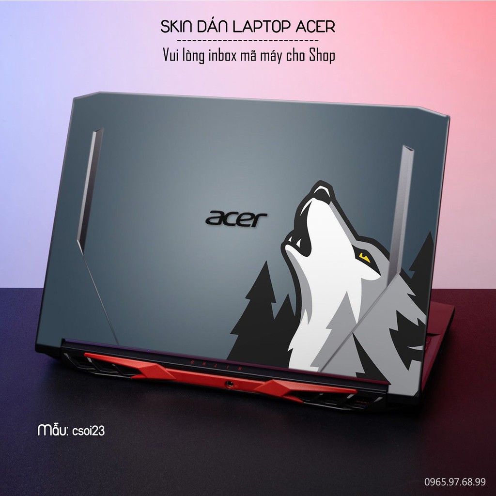 Dán decal cho các dòng Laptop Acer in hình con Sói cực đẹp