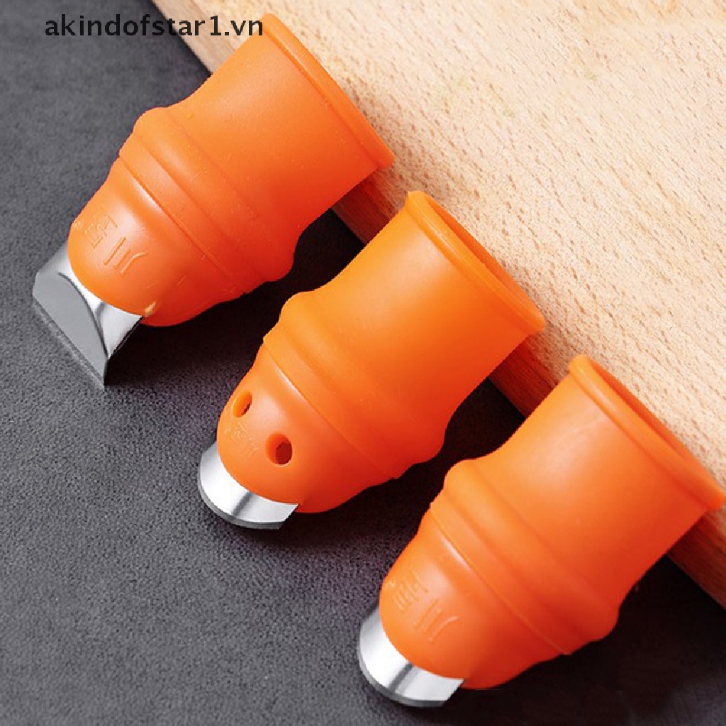 Dao cắt rau củ kiểu vỏ bọc bảo vệ ngón tay bằng silicon tiện dụng cho nông nghiệp/làm vườn