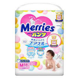 Bỉm Merries Merries Nội Địa Nhật Chính Hãng Cộng Miếng size M68