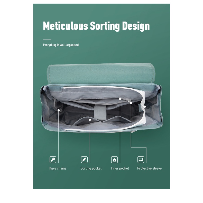 MAH YOUNG Ba lô vải tái chế trẻ trung Phong cách Hàn Quốc