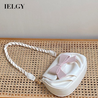 Túi đeo chéo IELGY gắn nơ cỡ nhỏ đa năng xinh xắn phong cách Hàn Quốc dành cho nữ