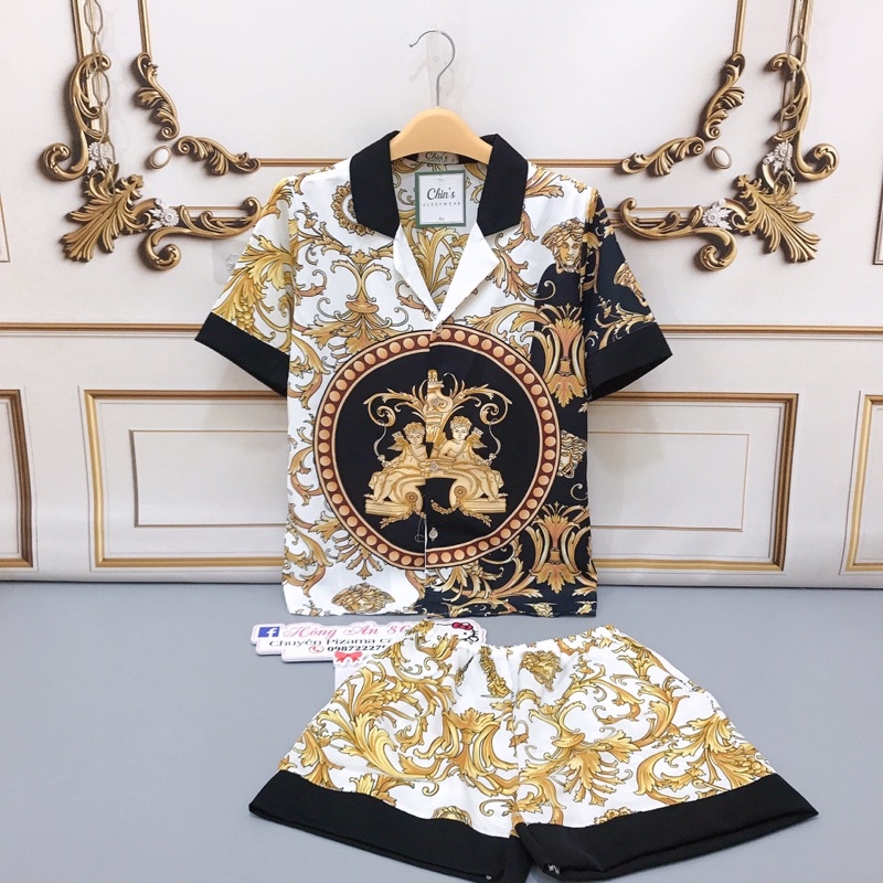 (MẪU ĐÙI HOT) Bộ Lụa Latin Quần Đùi Thiết Kế Cao CấpBộ Pyjama Mặc Nhà Cộc Đùi Siêu Mát Mịn Sang Chảnh( Ảnh Video thật)