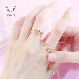 Set 5 nhẫn bạc nhiều màu xy1