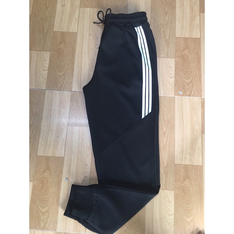 Quần jogger thun poly phối 3 sọc