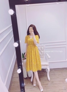 Đầm hoa phối ren