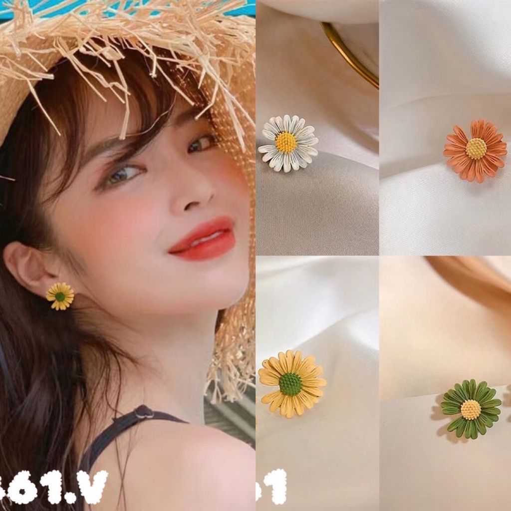 Bông tai nữ mạ vàng phong cách Hàn Quốc hoa tai tròn, dài thiết kế đẹp Vintage SALA