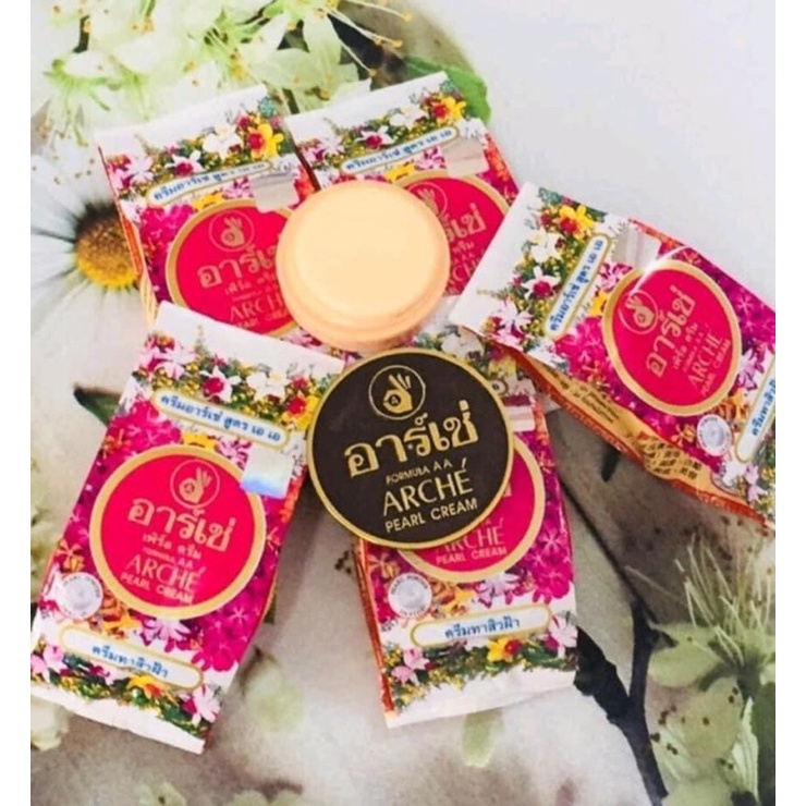 01 Hũ Kem Dưỡng Da Arché Pearl Cream 3gr Thái Lan Chính Hãng 100%