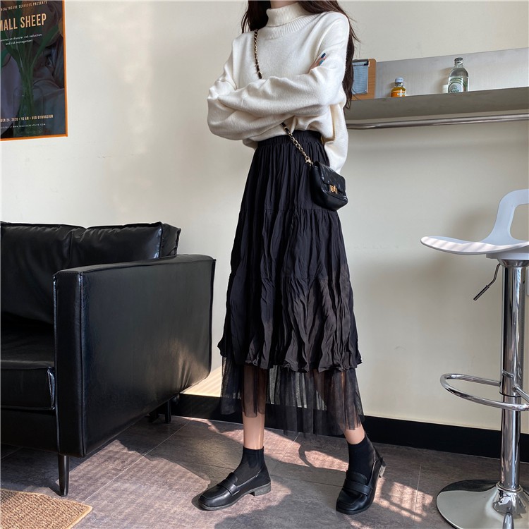 Fashion pleated skirt temperament knee-length dress | BigBuy360 - bigbuy360.vn
