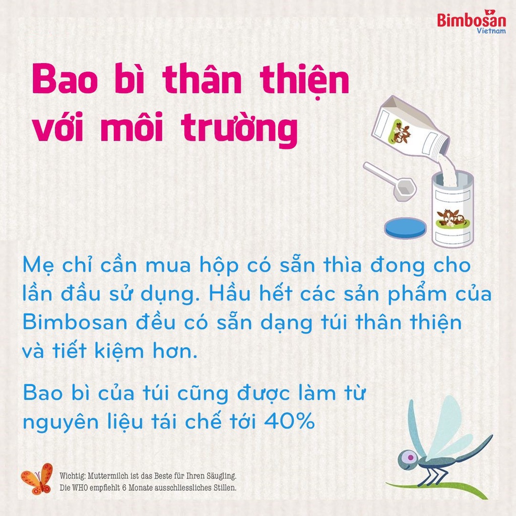 Bimbosan số 3 hữu cơ sữa công thức túi 400g