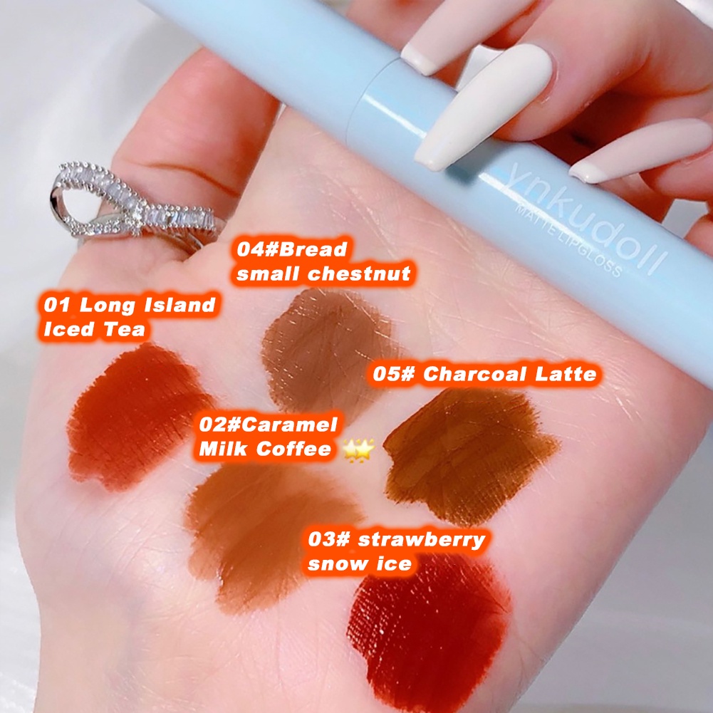 Set 5 Son Kem Lì YNKUDOLL strawberry rabbit lip glaze set depxinh