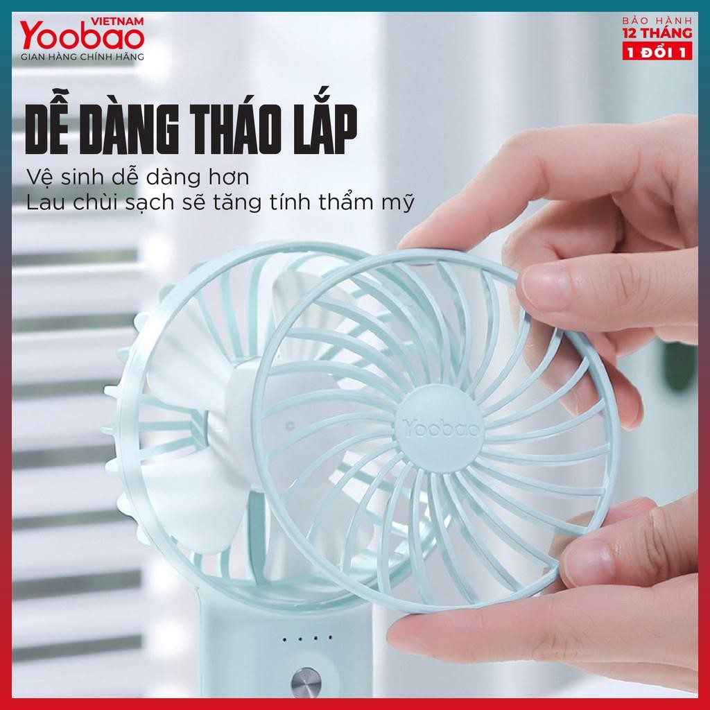 Quạt Mini - Quạt sạc mini để bàn làm việc YOOBAO F3 3 cấp độ gió, thiết kế nhỏ gọn, chống trơn trượt: Bảo hành 12 tháng | BigBuy360 - bigbuy360.vn