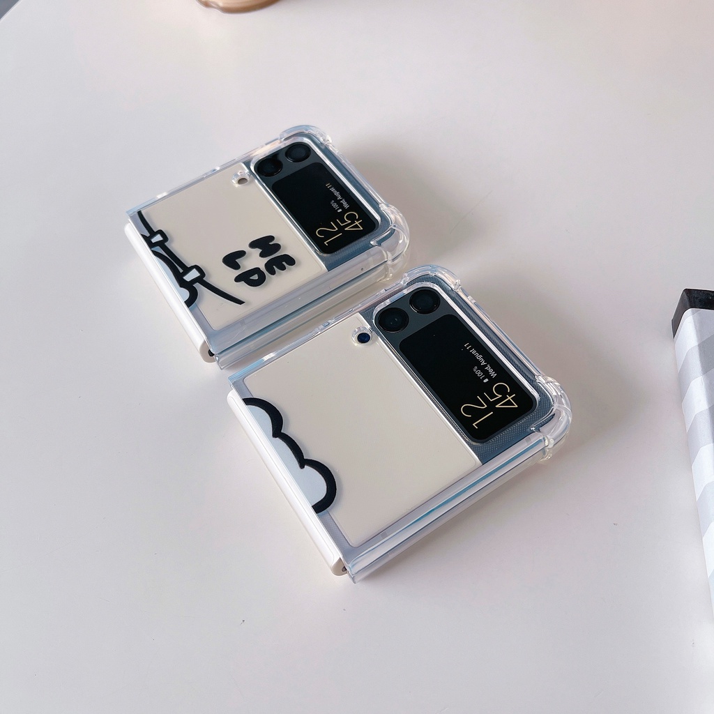 Ốp Điện Thoại TPU Mềm Chống Sốc In Hình Biểu Cảm Hoạt Hình Vui Nhộn Cho Samsung Galaxy Z Flip 4 5G