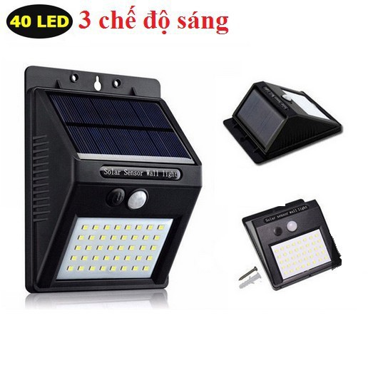 [Siêu sale giá RẺ] [GIẢM GIÁ SIÊU SỐC] Đèn năng lượng mặt trời solar 40 led siêu sáng cảm biến ánh sáng