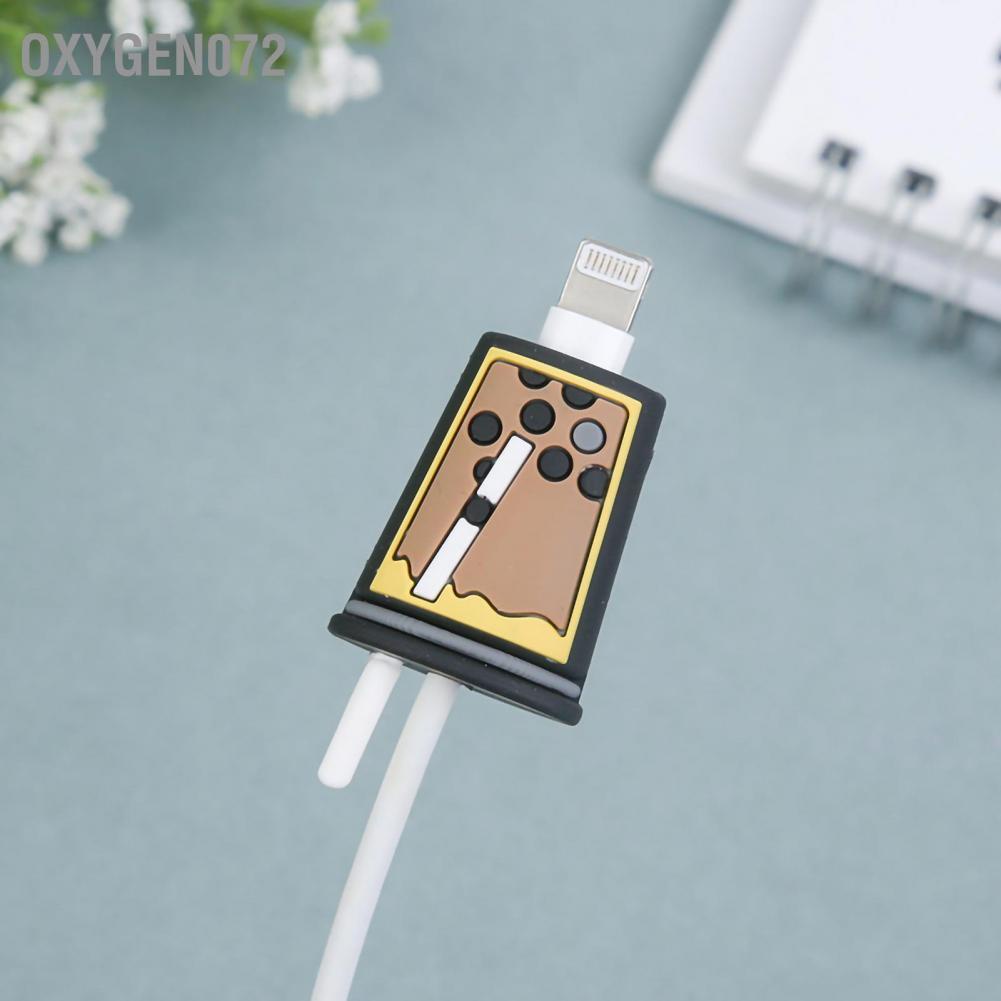 Oxygen072 Cute Cartoon Cable Winder USB Protector Silicone Cord Retractor for Household Office