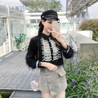 Áo sơ mi nữ phối lông thời trang hàn quốc chất lượng cao