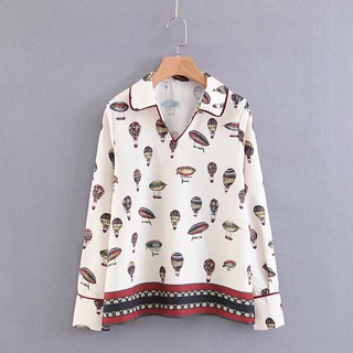 Sơ mi cổ V zara