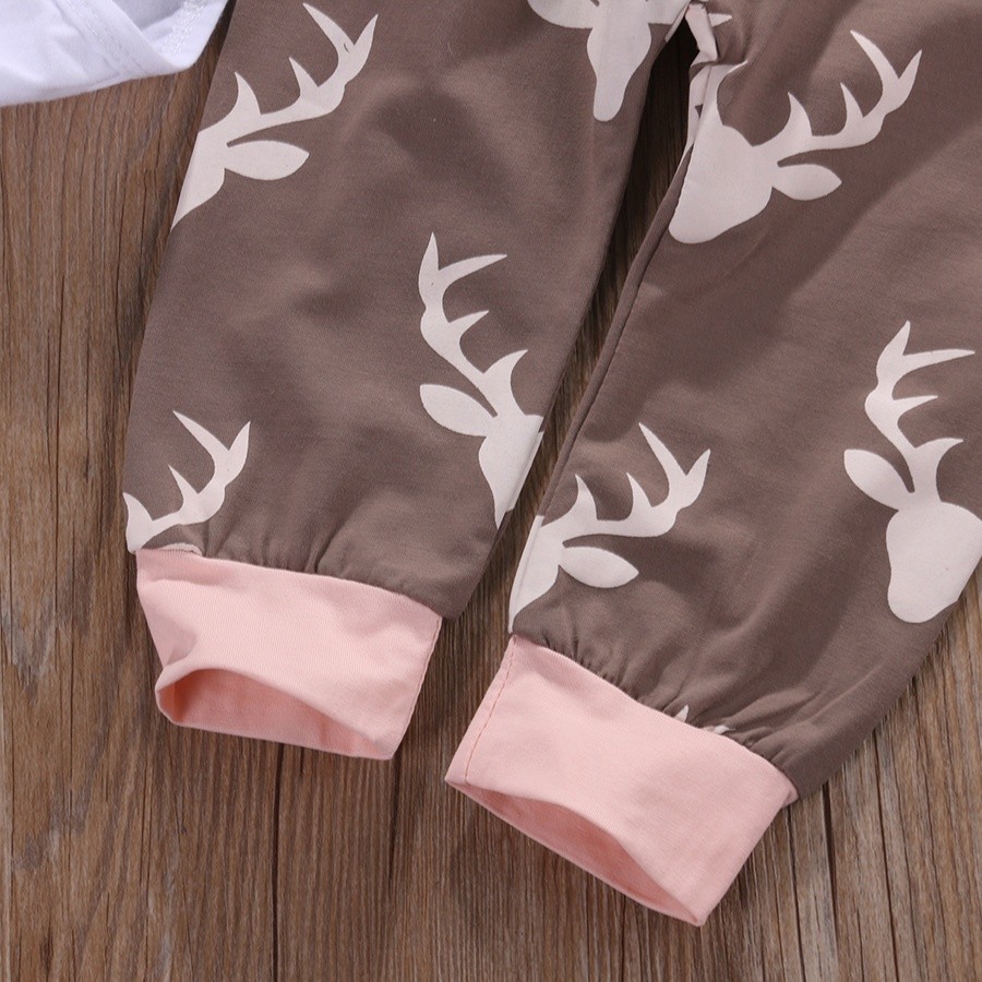 ღ♛ღBaby Girl Long Sleeve Romper+Pants+Headband Outfit Set