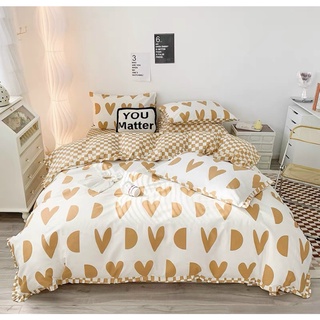 Bộ 5 món chăn ga gối cotton poly hàng nhập - chăn chần bông dày - nhiều mẫu part 1