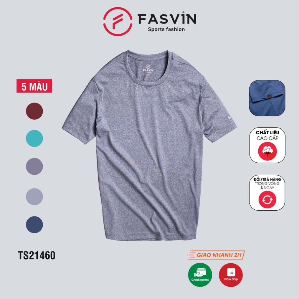 Áo thun thể thao nam mặc nhà Fasvin TS21460.1.SG chất vải poly mềm mại thoải mái co giãn tốt Đẹp