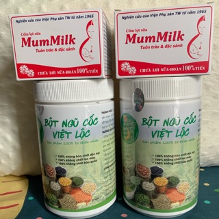 Combo 2 hộp ngũ cốc lợi sữa + 2 hộp cốm lợi sữa mummilk
