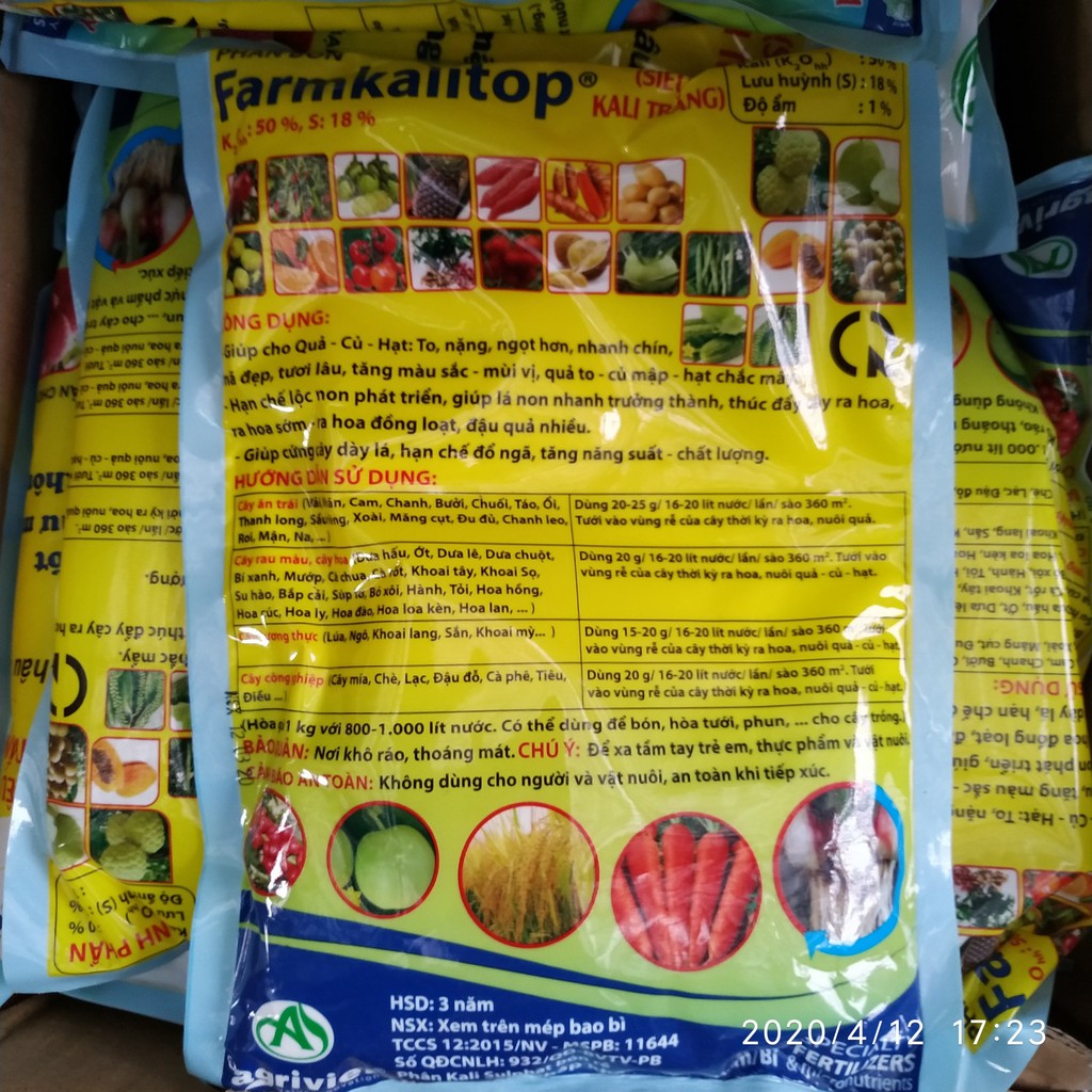 Phân bón nhập khẩu Farmkalitop (siêu kali) 1kg nuôi củ dưỡng trái