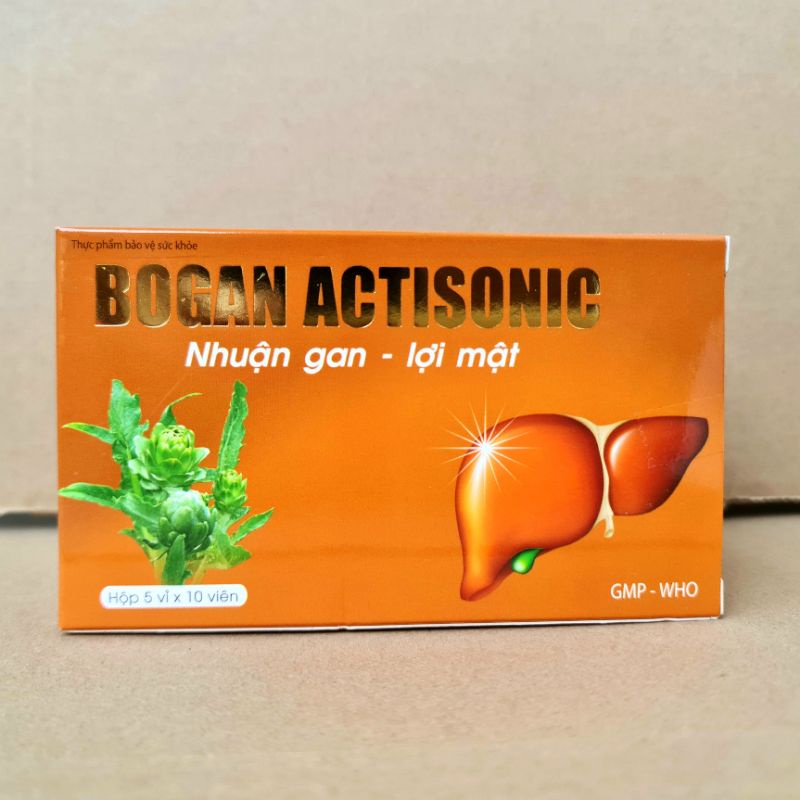 Bogan Actisonic Giải độc gan, bảo vệ tế bào gan, tăng cường chức năng gan Hộp 50 viên