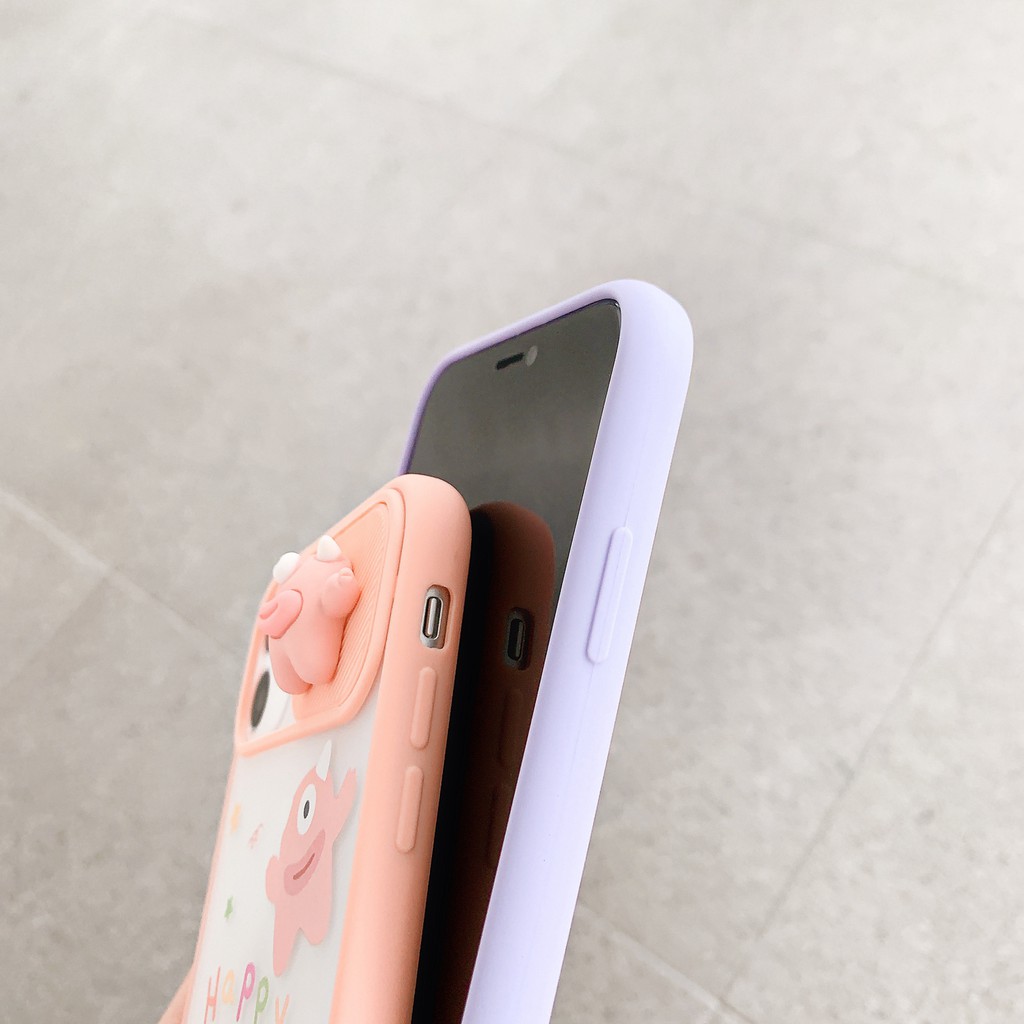 Ốp điện thoại hình quái vật 3D dễ thương cho iPhone 7 8 iPhone8 8 plus XR X XS MAX 11 pro 11pro