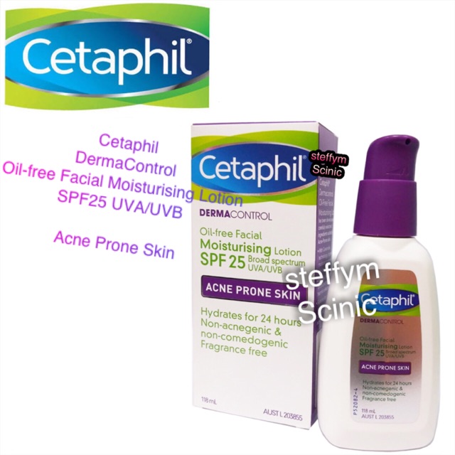 (Hàng Mới Về) Sữa Dưỡng Ẩm Cetaphil Dermacontrol Spf 25 118 ml Trị Mụn Trứng Cá Không Dầu